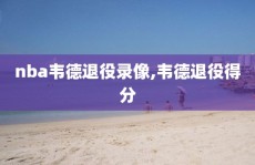 nba韦德退役录像,韦德退役得分