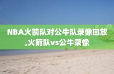 NBA火箭队对公牛队录像回放,火箭队vs公牛录像