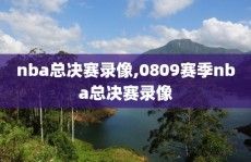 nba总决赛录像,0809赛季nba总决赛录像