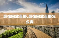 录像回放直播,录像回放直播怎么弄